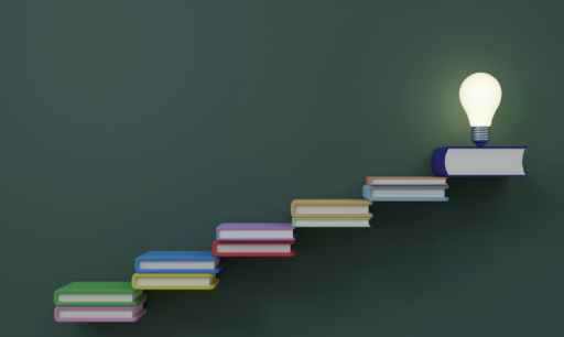 Books in a Staircase